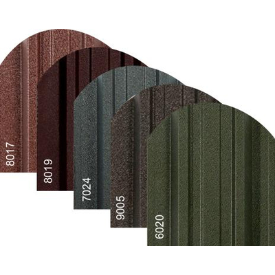 Металлический штакетник «ТРАПЕЦИЯ», покрытие полиэстер, двухстороннее матовое ЭКОНОМ