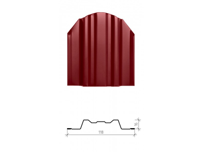 Металлический штакетник «ТРАПЕЦИЯ», покрытие полиэстер, двухстороннее глянцевое СТАНДАРТ