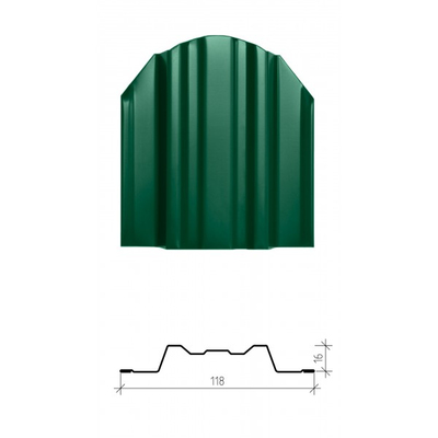 Металлический штакетник «ТРАПЕЦИЯ», покрытие полиэстер, двухстороннее глянцевое ЭКОНОМ