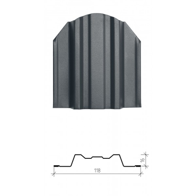 Металлический штакетник «ТРАПЕЦИЯ», покрытие полиэстер, одностороннее матовое ЭКОНОМ