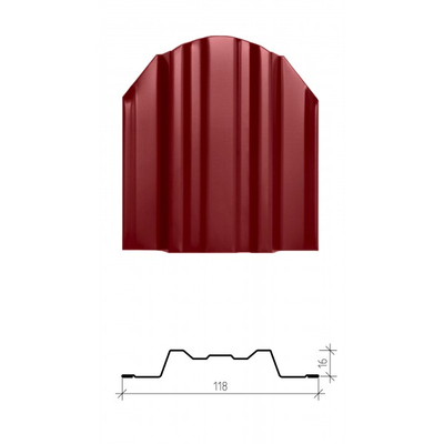 Металлический штакетник «ТРАПЕЦИЯ», покрытие полиэстер, одностороннее глянцевое ЭКОНОМ