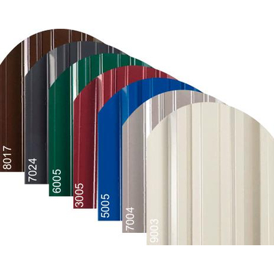 Металлический штакетник «ТРАПЕЦИЯ», покрытие полиэстер, одностороннее глянцевое ЭКОНОМ