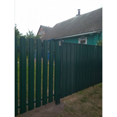 Металлический штакетник «ТРАПЕЦИЯ», покрытие полиэстер, одностороннее глянцевое ЭКОНОМ