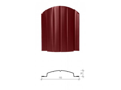 Металлический штакетник «ВЕРСАЛЬ», покрытие полиэстер, одностороннее глянцевое