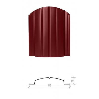 Металлический штакетник «ВЕРСАЛЬ»,  покрытие полиэстер, одностороннее матовое