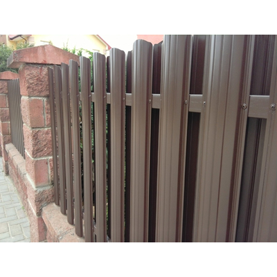 Металлический штакетник «ВЕРСАЛЬ»,  покрытие полиэстер, одностороннее матовое