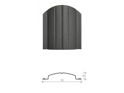 Металлический штакетник «ВЕРСАЛЬ»,  покрытие полиэстер, двухстороннее матовое