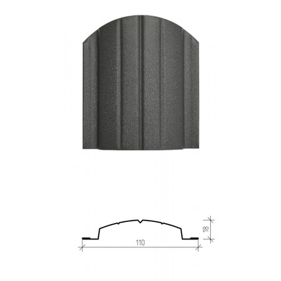 Металлический штакетник «ВЕРСАЛЬ»,  покрытие полиэстер, двухстороннее матовое