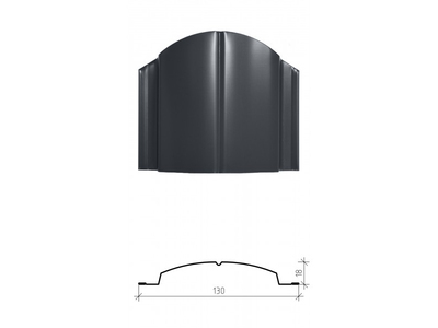 Металлический штакетник «ЕВРОПЛАНКА»,  покрытие полиэстер, двухстороннее глянцевое ЭКОНОМ