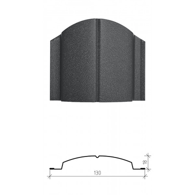Металлический штакетник «ЕВРОПЛАНКА»,  покрытие полиэстер, двухстороннее матовое ЭКОНОМ