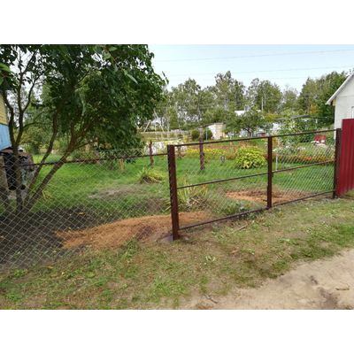 Оцинкованная сетка рабица для забора д. 1,8 высотой 1,8 м