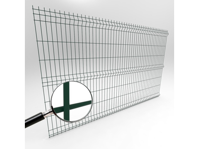 Сварная сетчатая панель в покраске RAL6005 яч.50/60-200,0 высота 1,53, диаметр 4,0/4,0